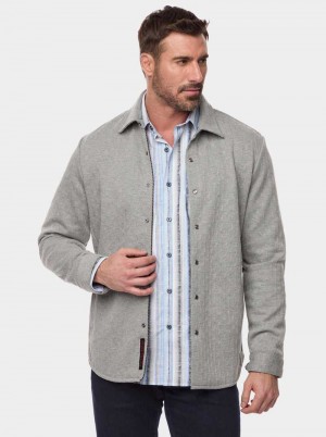 Robert Graham Billard Knit Jacket Szare | SXFLAY690