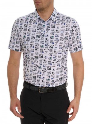 Robert Graham License To Chill Polo Białe | BPKFES695