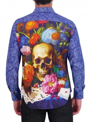 Robert Graham Limited Edition Bankroll Long Sleeve Button Down Shirt Multi | MQXWCP894