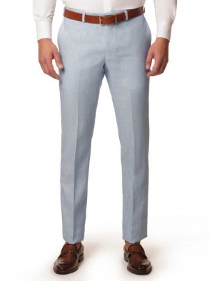 Robert Graham Linen Dress Pant Głęboka Niebieskie | USLWTC145