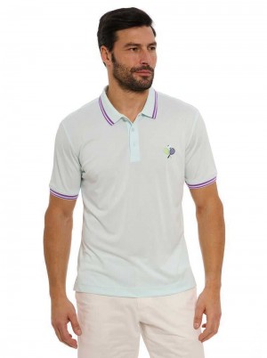 Robert Graham Match Point Polo Mięta | YDQFZJ187