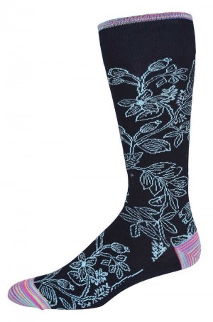 Robert Graham Valmont Sock Granatowe | ENKVMJ976